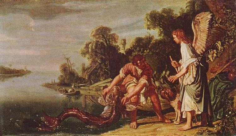 Pieter Lastman Der Engel und Tobias mit dem Fisch china oil painting image